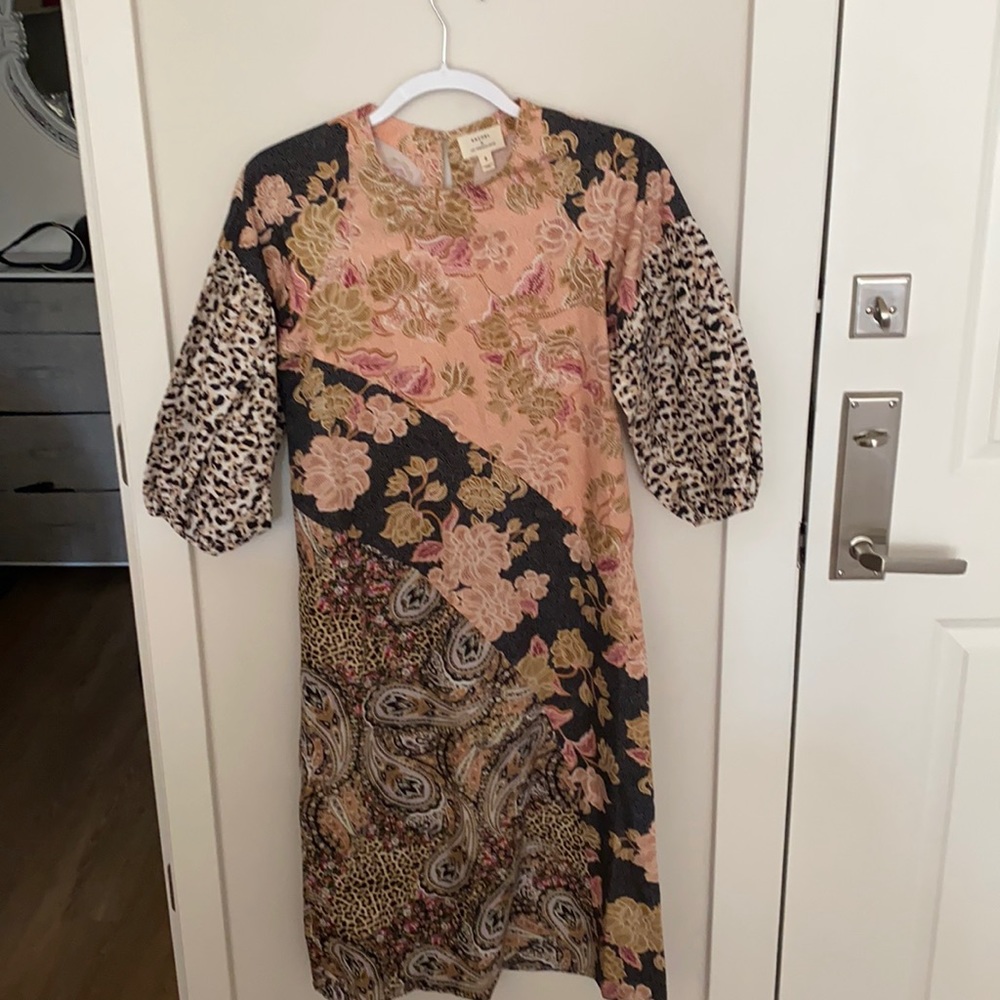 Half sleeve print dress